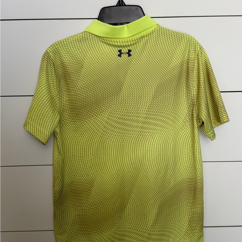 Under Armour Kids Neon Yellow Polo Shirt - Picture 2 of 3
